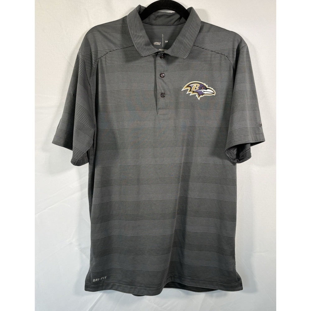 Infield apparel polo shirt size m golf 1/4 button baltimor ravens